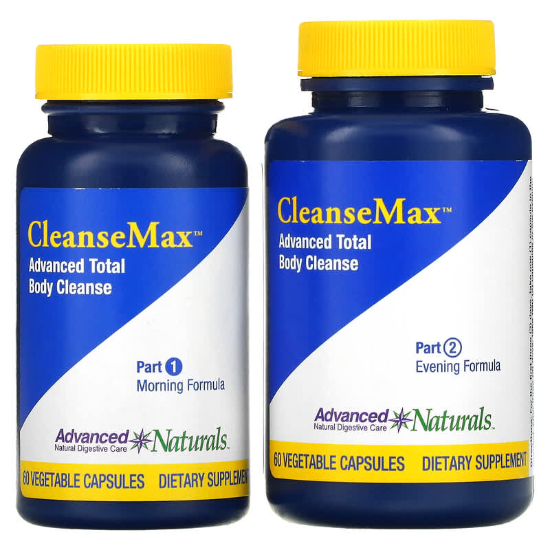 Advanced Naturals, CleanseMax, 30-Day Advanced Total Body Cleanse, 2 Bottles, 60 Vegetable Capsules Each 631257422224