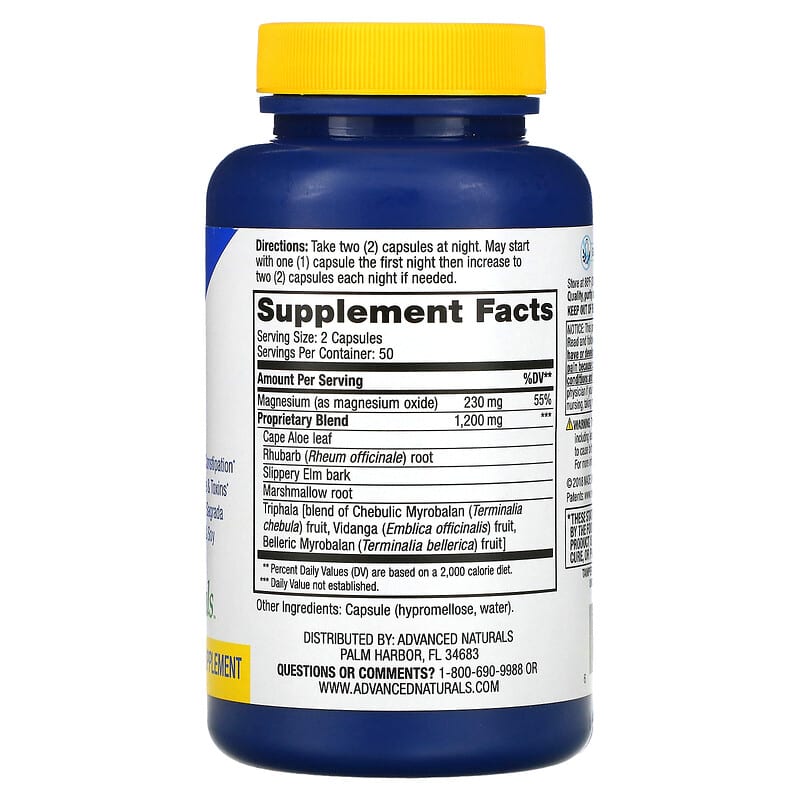 Advanced Naturals, ColonMax, Potent Herbal & Mineral Formula, 100 Vegetable Capsules 631257535627