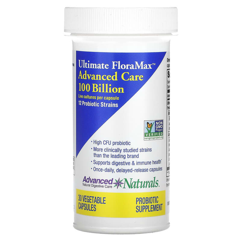 Advanced Naturals Ultimate FloraMax Advanced Care 100 Billion 30 Vegetable Capsules 631257121042