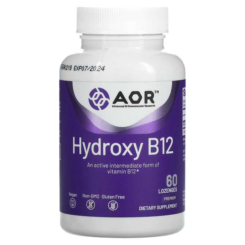 Advanced Orthomolecular Research AOR Hydroxy B12 60 Lozenges 624917083255
