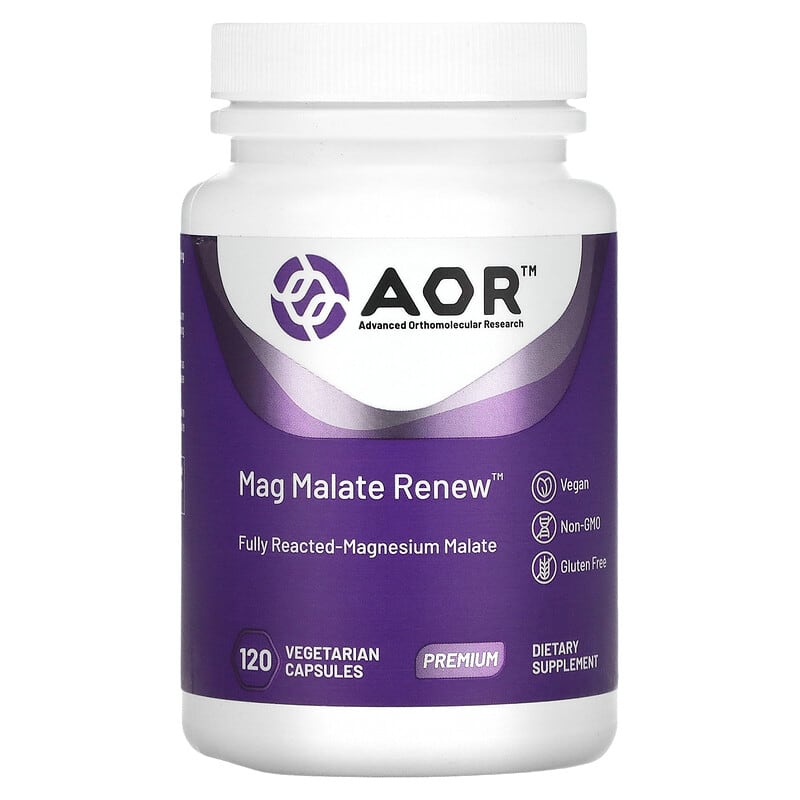 Advanced Orthomolecular Research AOR Mag Malate Renew 120 Vegetarian Capsules 624917082111