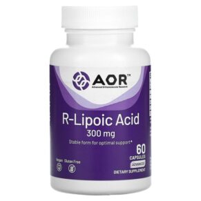 Advanced Orthomolecular Research AOR R-Lipoic Acid 300 mg 60 Vegetarian Capsules 624917082890