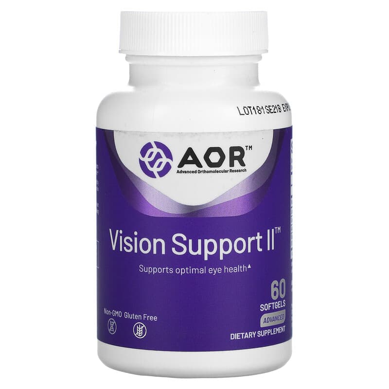Advanced Orthomolecular Research AOR Vision Support II 60 Softgels 624917081770