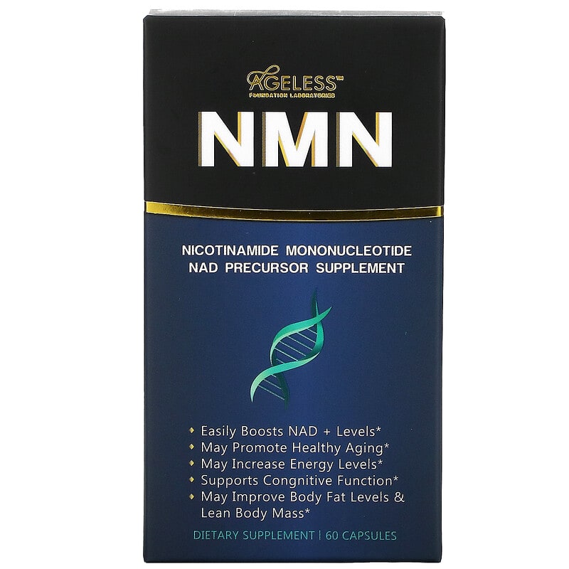 Ageless Foundation Laboratories NMN Nicotinamide Mononucleotide NAD Precursor Supplement 60 Capsules 860001321104