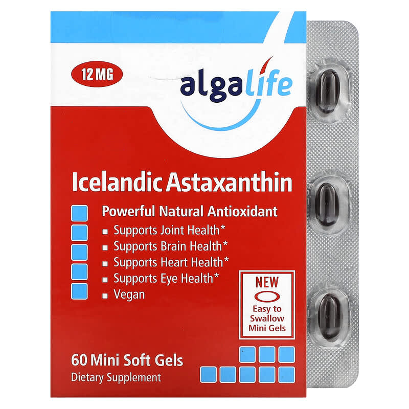 Algalife Icelandic Astaxanthin 12 mg 60 Mini Soft Gels 866509000145