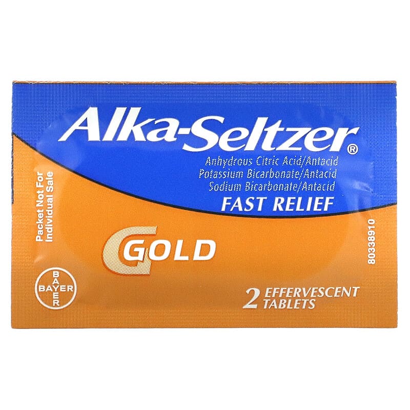 Alka-Seltzer, Gold, 36 Effervescent Tablets 16500566755