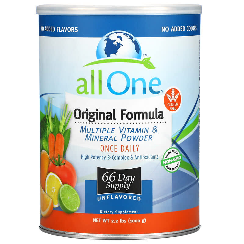 All One Nutritech Original Formula Multiple Vitamin & Mineral Powder Unflavored 2.2 lbs (1,000 g) 52534300019