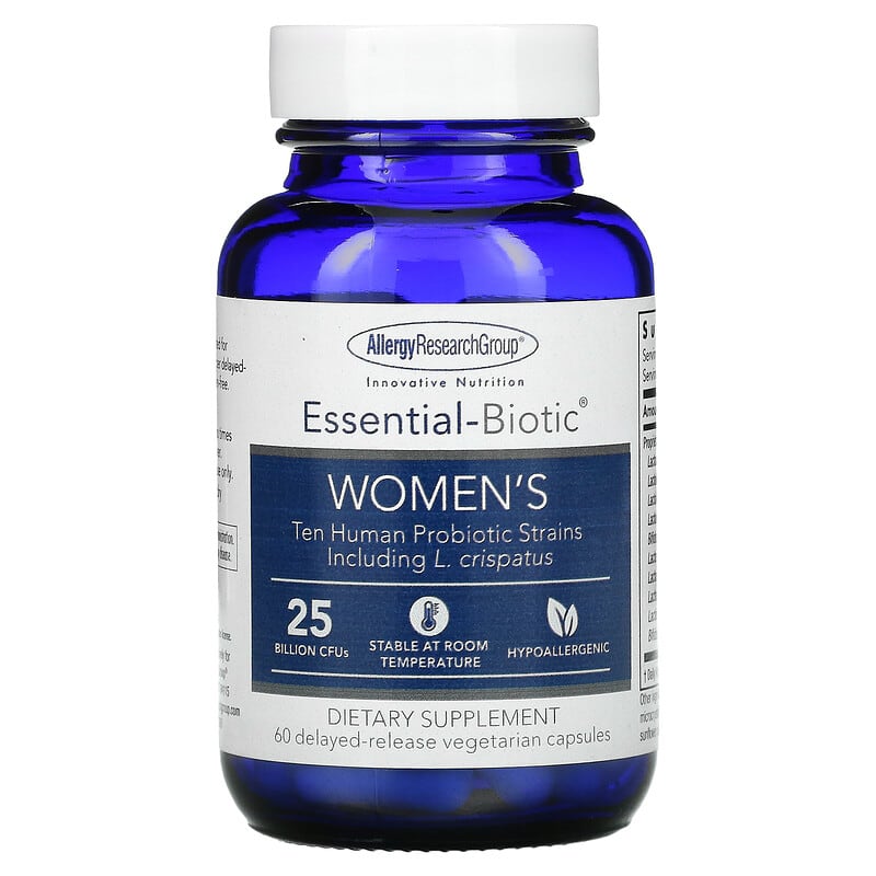Allergy Research Group Essential-Biotic Women's 25 Billion CFU's 60 Delayed-Release Vegetarian Capsules 713947773301