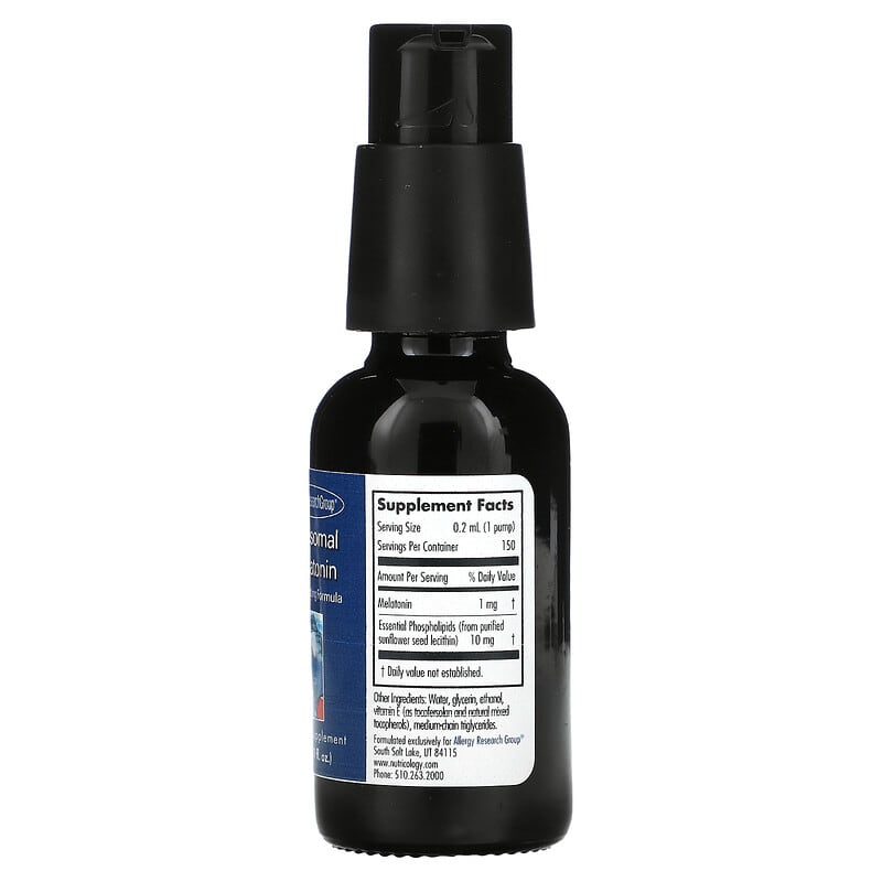 Allergy Research Group, Liposomal Melatonin, 1 fl oz (30 ml) 713947775305