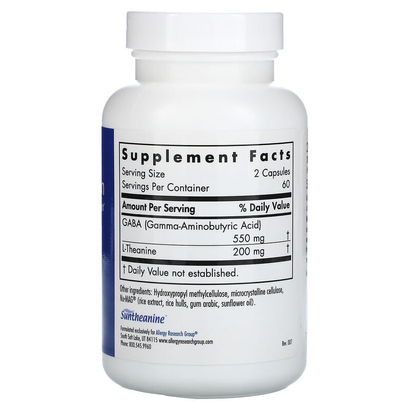 Allergy Research Group, Zen, 200 mg, 120 Vegetarian Capsules 713947766501