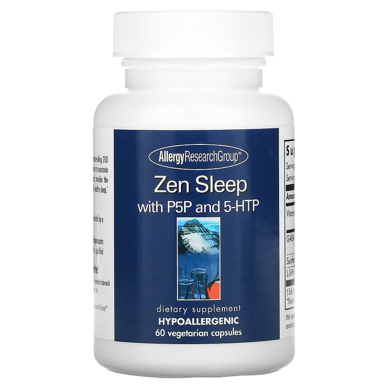 Allergy Research Group Zen Sleep with P5P and 5-HTP 60 Vegetarian Capsules 713947773608