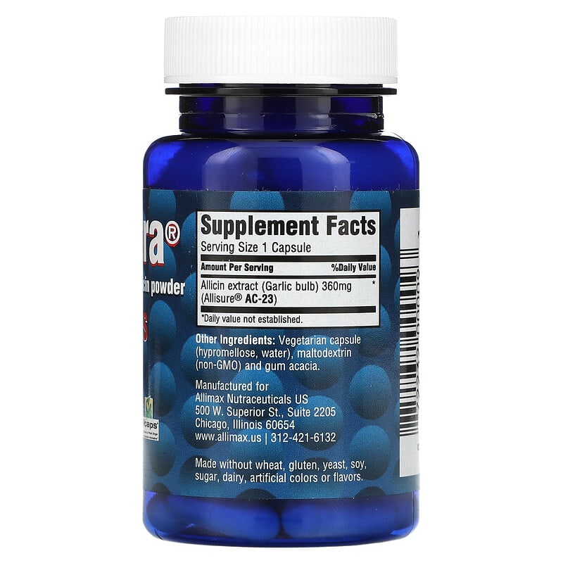 Allimax, AlliUltra Capsules, 360 mg, 30 Capsules 872232000093