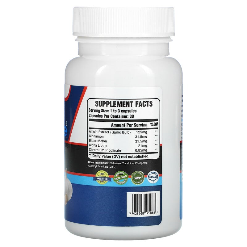 Allimax, Diabalife, Allicin, 500 mg, 30 Vegetarian Capsules 7426968122081