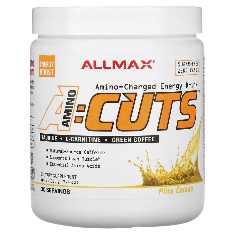 ALLMAX ACUTS Amino-Charged Energy Drink Pina Colada 7.4 oz (210 g) 665553224794