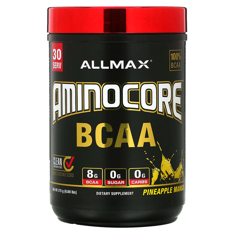 ALLMAX AMINOCORE BCAA Pineapple Mango 0.69 lb (315 g) 665553228631
