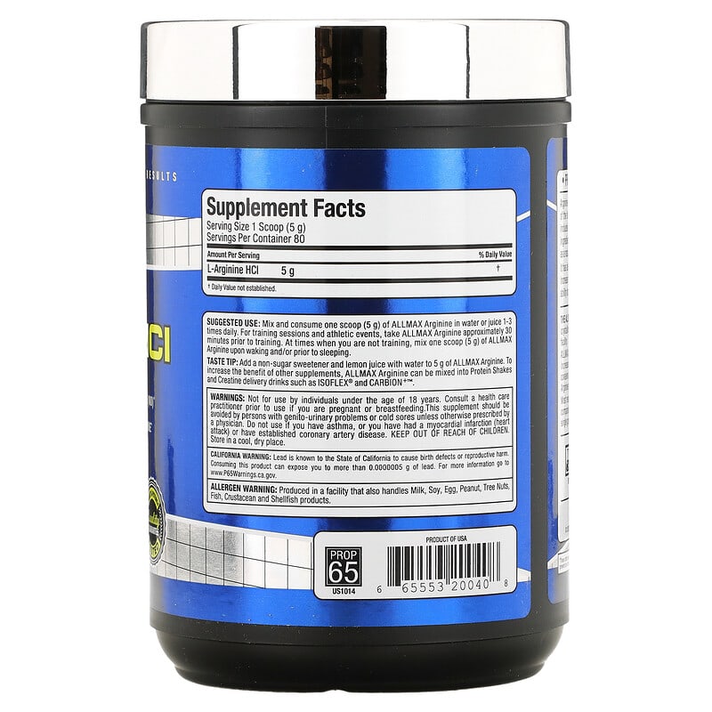 ALLMAX, Arginine HCI, 14.11 oz (400 g) 665553200408