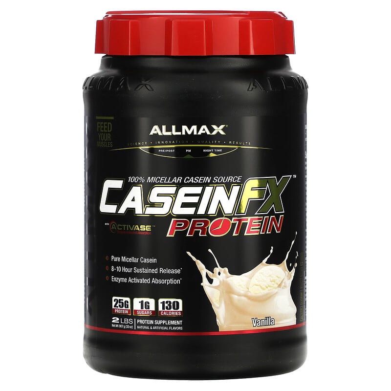 ALLMAX CaseinFX 100% Casein Micellar Protein Vanilla 2 lbs. (907 g) 665553202167