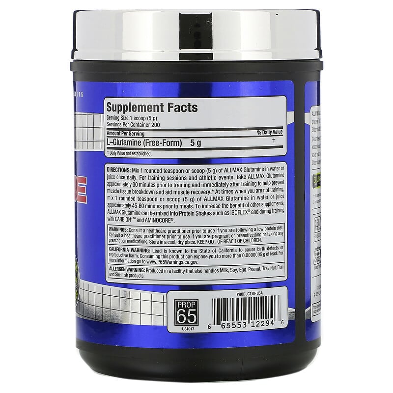 ALLMAX, Glutamine, 2.20 lbs (1,000 g) 665553122946