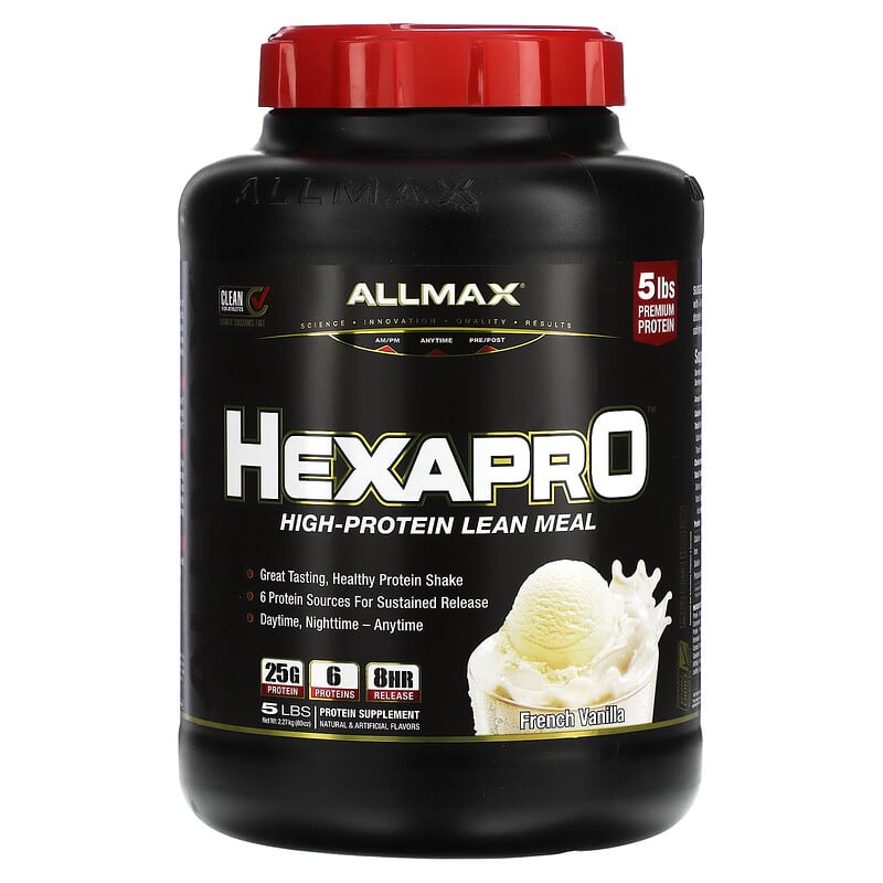 ALLMAX Hexapro High-Protein Lean Meal French Vanilla 5 lbs (2.27 kg) 665553228549