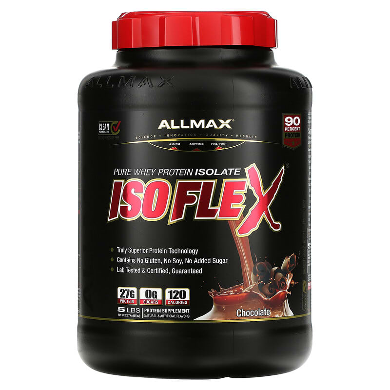 ALLMAX Isoflex Pure Whey Protein Isolate Chocolate 5 lbs (2.27 kg) 665553121154