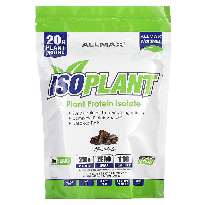 ALLMAX Isoplant Plant Protein Isolate Chocolate 10.6 oz (300 g) 665553229591