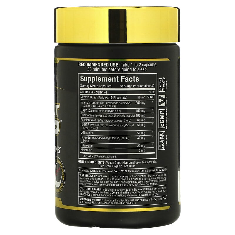 ALLMAX, Lights Out Sleep, 60 Capsules 665553228228