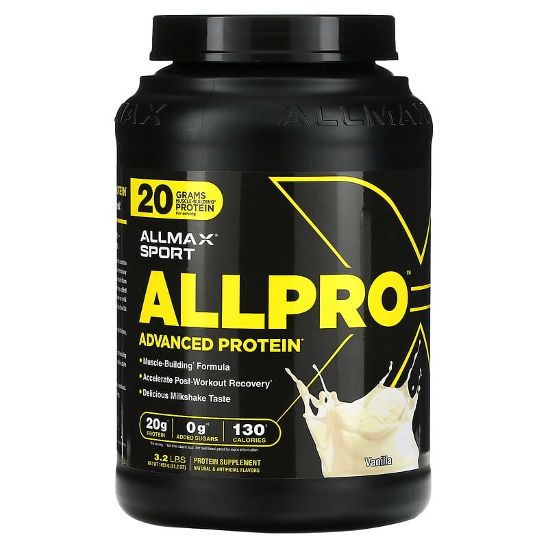 ALLMAX Sport ALLPRO Advanced Protein Vanilla 3.2 lb (1,453 g) 665553229690