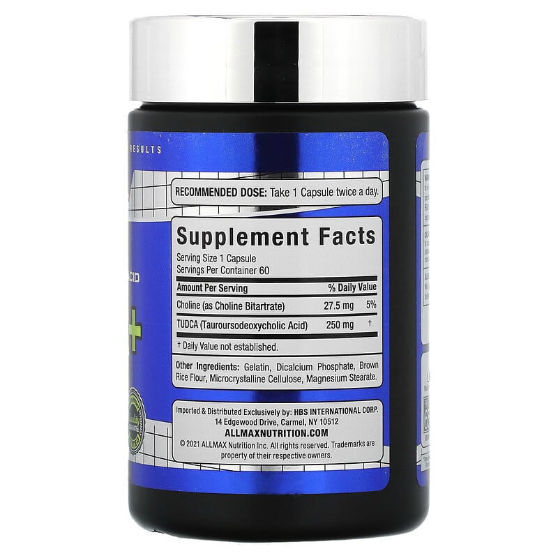 ALLMAX, TUDCA+, 250 mg, 60 Capsules 665553229065