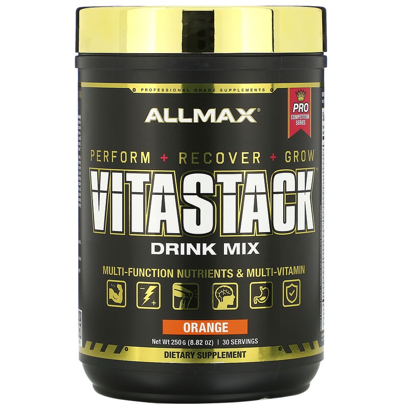 ALLMAX VITASTACK Drink Mix Orange 8.82 oz (250 g) 665553228945