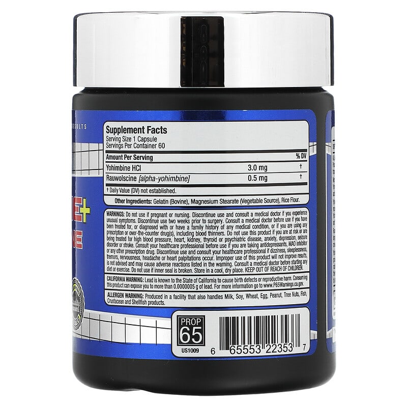 ALLMAX, Yohimbine + Rauwolscine, 60 Capsules 665553223537