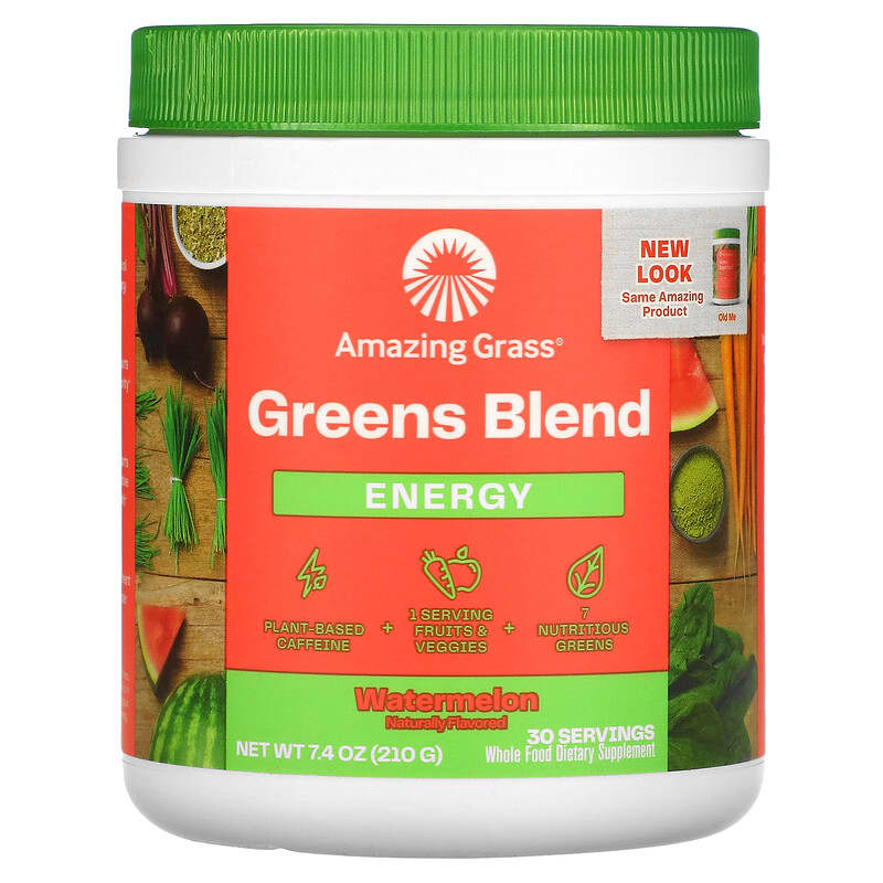 Amazing Grass Green Blend Energy Watermelon 7.4 oz (210 g) 829835001668