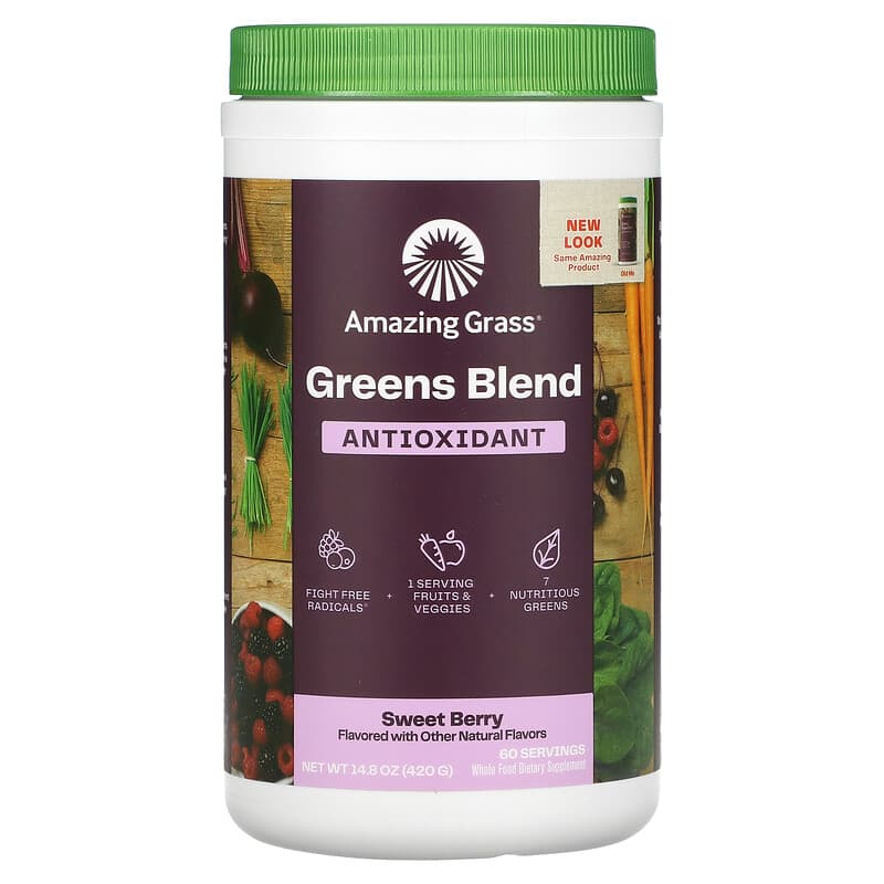 Amazing Grass Greens Blend Antioxidant Sweet Berry 14.8 oz (420 g) 829835001125