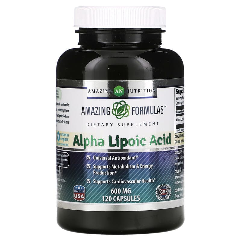 Amazing Nutrition Alpha Lipoic Acid 600 mg 120 Capsules 810180021265
