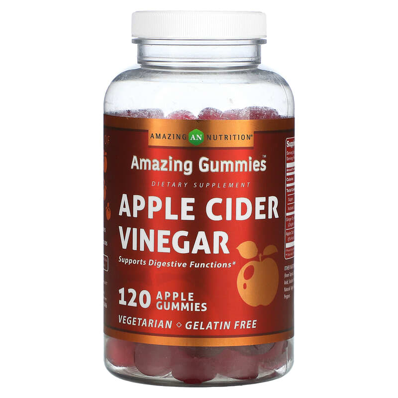 Amazing Nutrition Amazing Gummies Apple Cider Vinegar Apple 120 Gummies 810180026406