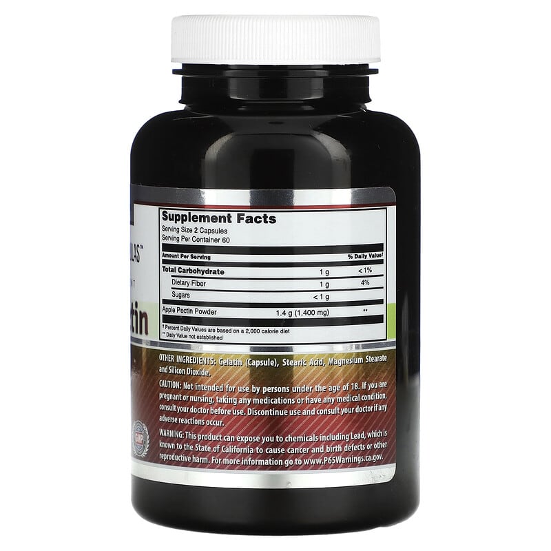 Amazing Nutrition, Apple Pectin, 700 mg, 120 Capsules 810180025546