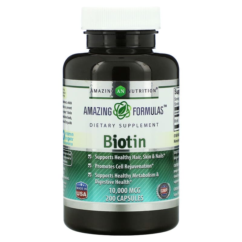 Amazing Nutrition Biotin 10,000 mcg 200 Capsules 810180020855