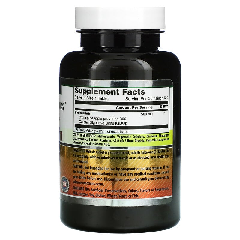 Amazing Nutrition, Bromelain, 500 mg, 120 Tablets 810180022033