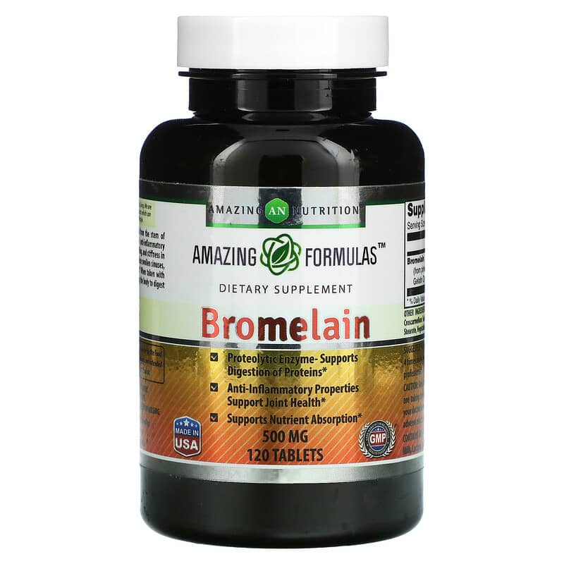 Amazing Nutrition Bromelain 500 mg 120 Tablets 810180022033