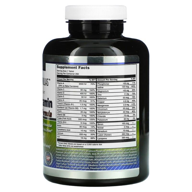 Amazing Nutrition, Daily Multivitamin, 250 Tablets 819209026861