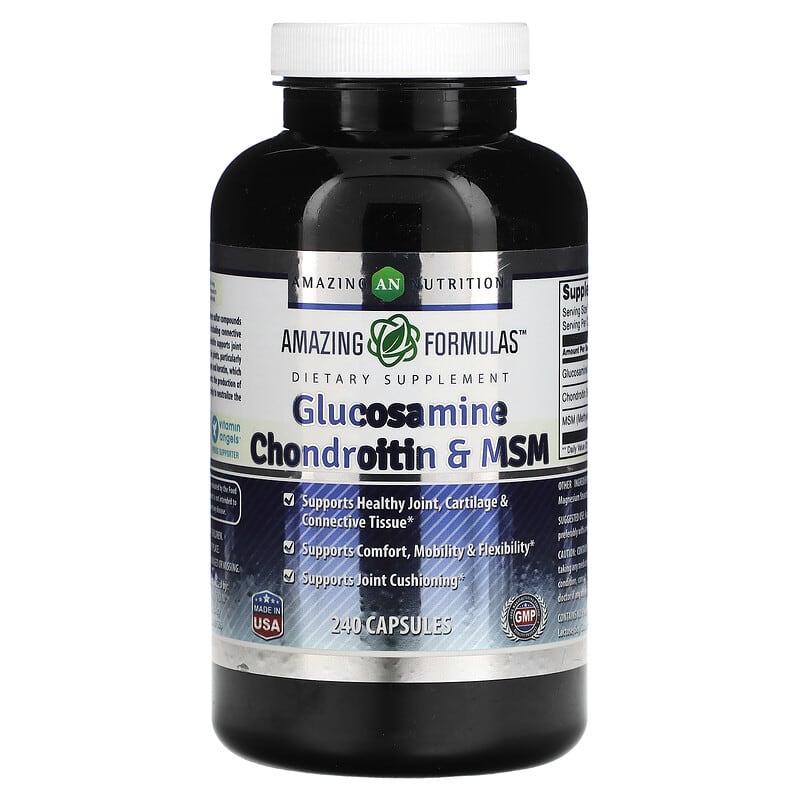 Amazing Nutrition Glucosamine Chondroitin & MSM 240 Capsules 810180023788