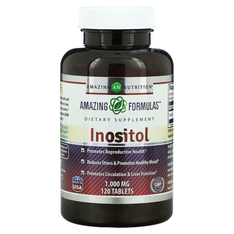 Amazing Nutrition Inositol 1,000 mg 120 Tablets 810180027182