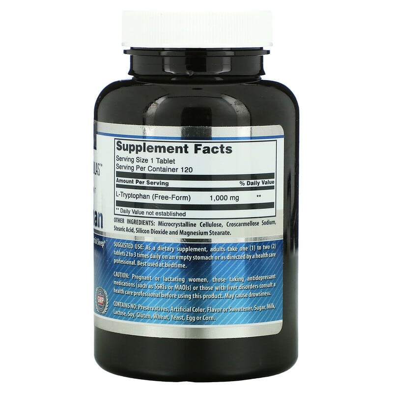 Amazing Nutrition, L-Tryptophan, 1,000 mg, 120 Tablets 819209021958