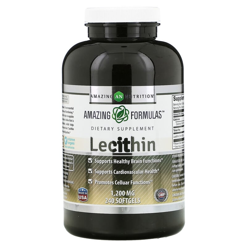 Amazing Nutrition Lecithin 1,200 mg 240 Softgels 810180023672