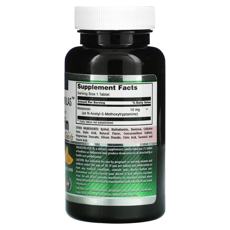 Amazing Nutrition, Melatonin, Citrus, 10 mg, 120 Tablets 819209026069