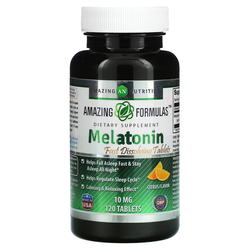 Amazing Nutrition Melatonin Citrus 10 mg 120 Tablets 819209026069