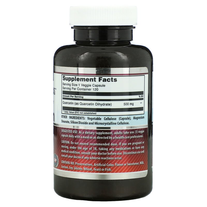 Amazing Nutrition, Quercetin, 500 mg, 120 Veggie Capsules 810180022187