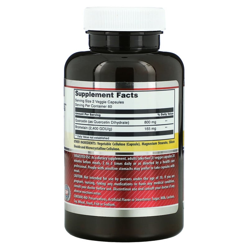 Amazing Nutrition, Quercetin Bromelain, 120 Veggie Capsules 810180020985