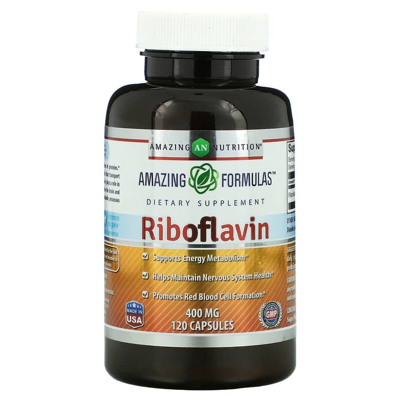 Amazing Nutrition Riboflavin 400 mg 120 Capsules 810180029360