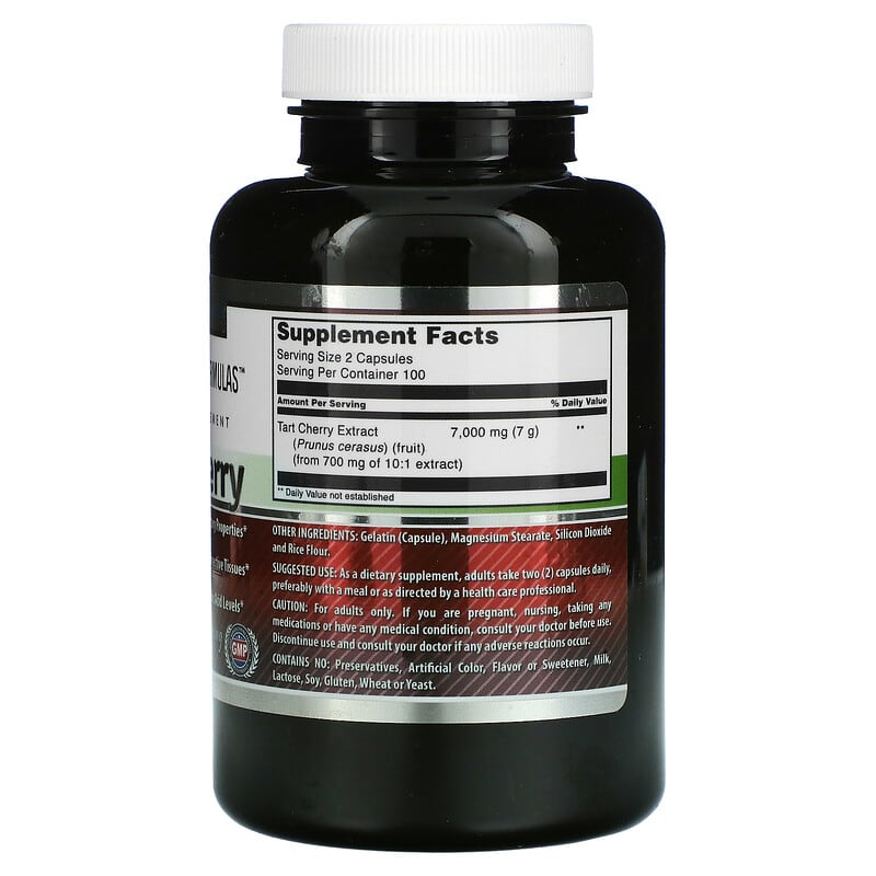 Amazing Nutrition, Tart Cherry, 3,500 mg, 200 Capsules 819209027431