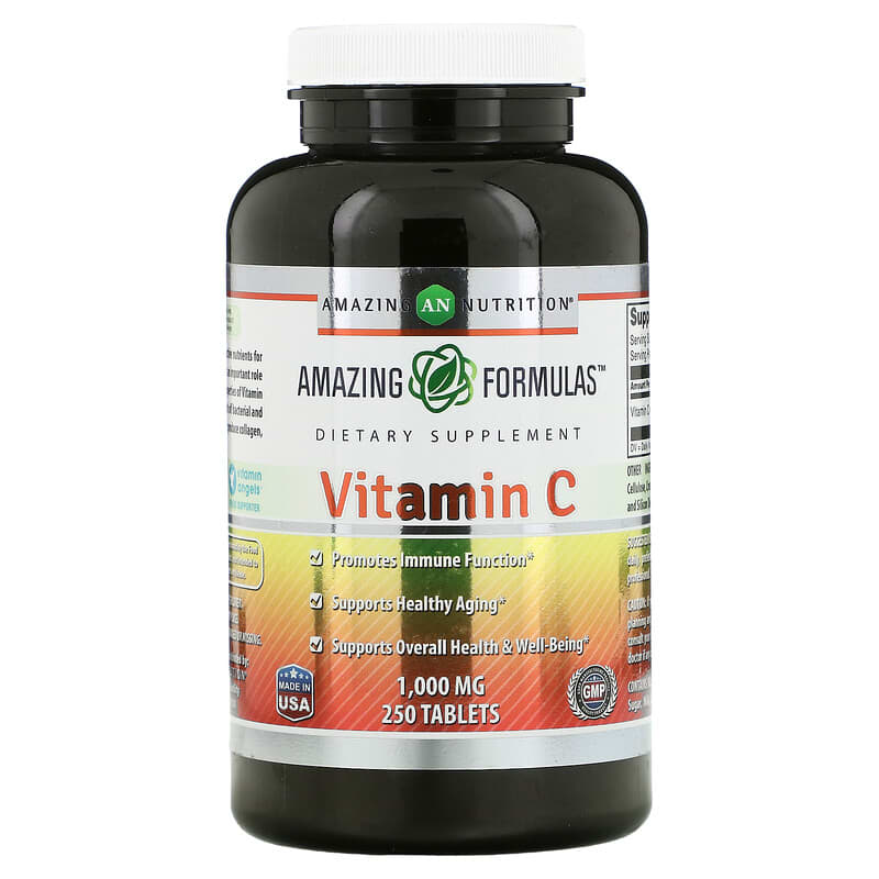 Amazing Nutrition Vitamin C 1,000 mg 250 Tablets 819209020654